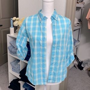 Women’s Columbia Button Up Plaid Top Size XS
